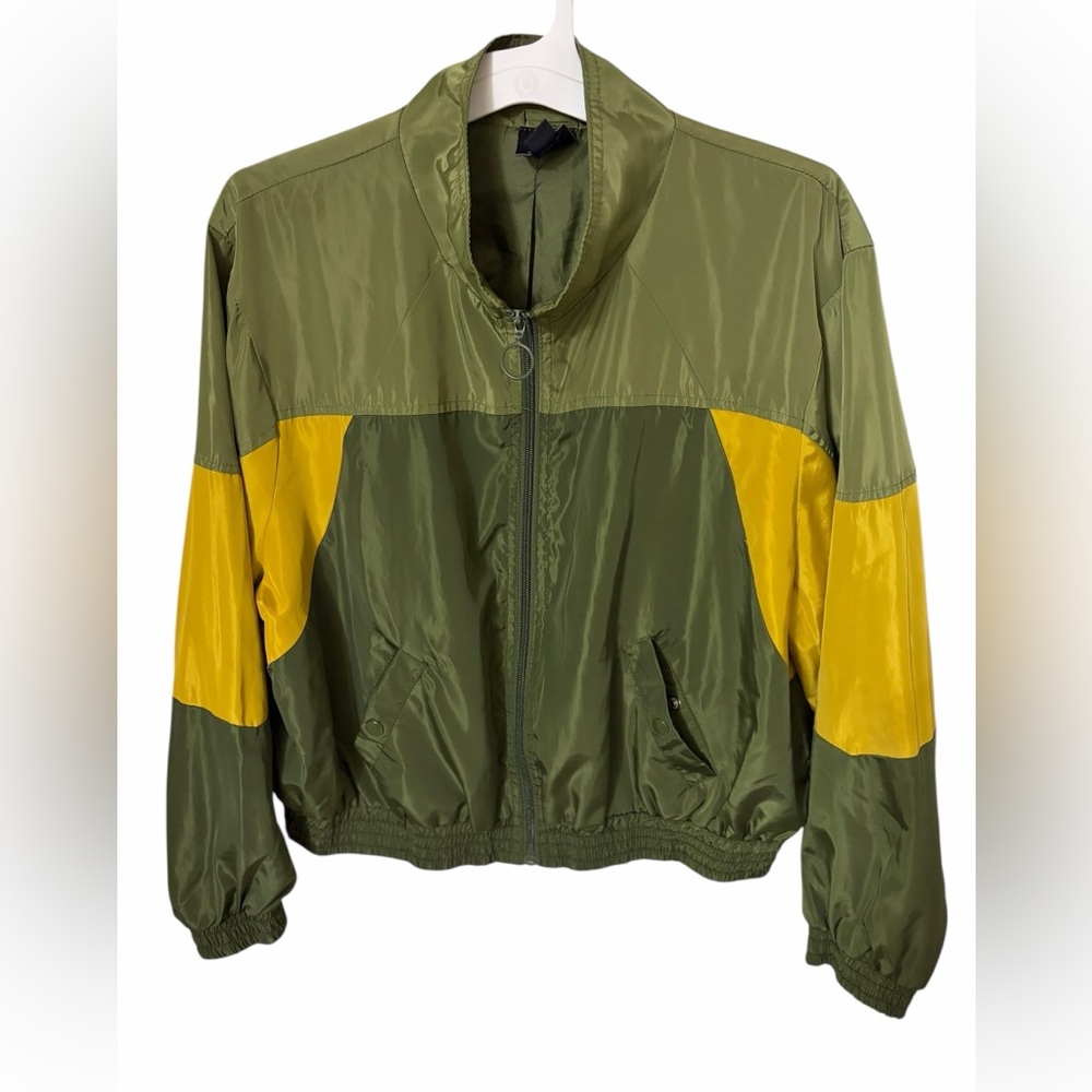 New Look Olive and Yellow Bomber Jacket